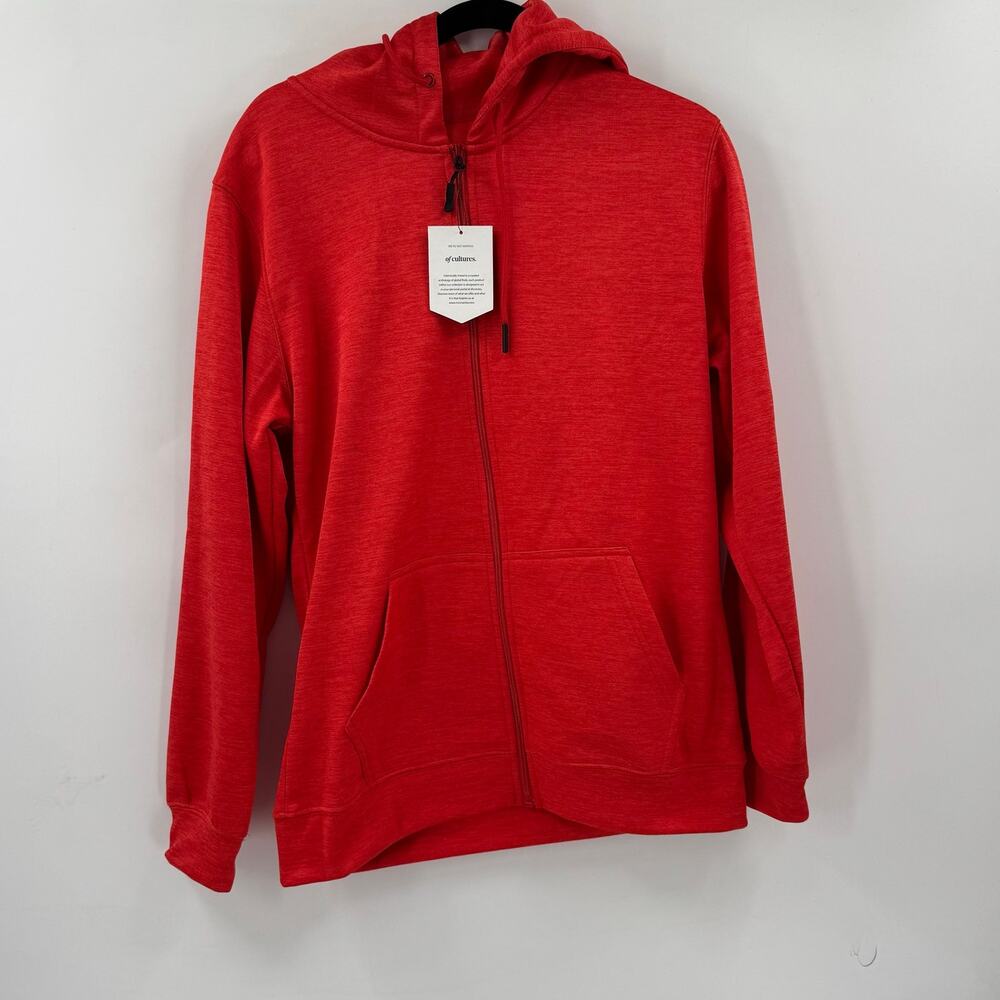 NWT Mio Marino orange fleece lined mid-weight hoodie